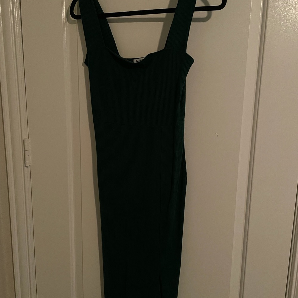 Reformation Green Midi Dress